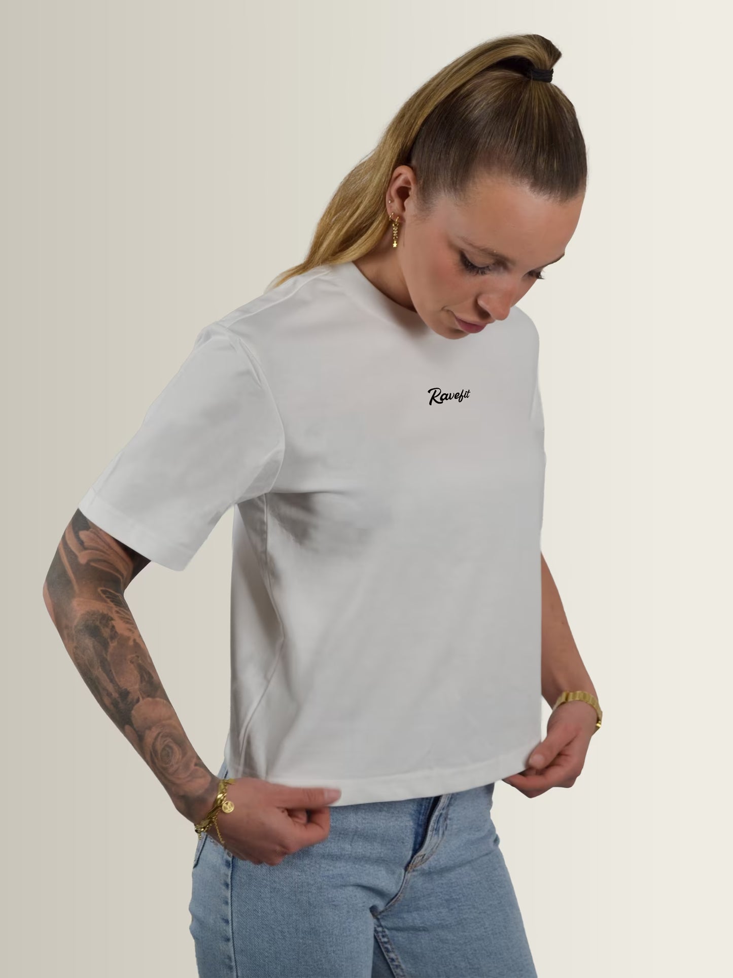 BOUNCE - Graphic Box T-Shirt White - Women