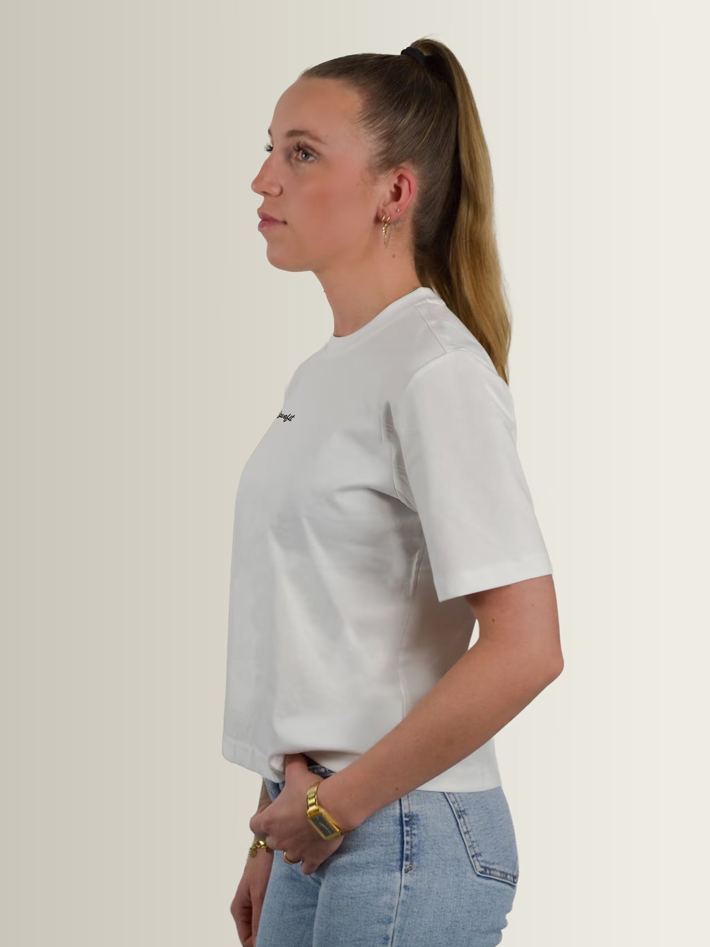 BOUNCE - Graphic Box T-Shirt White - Women