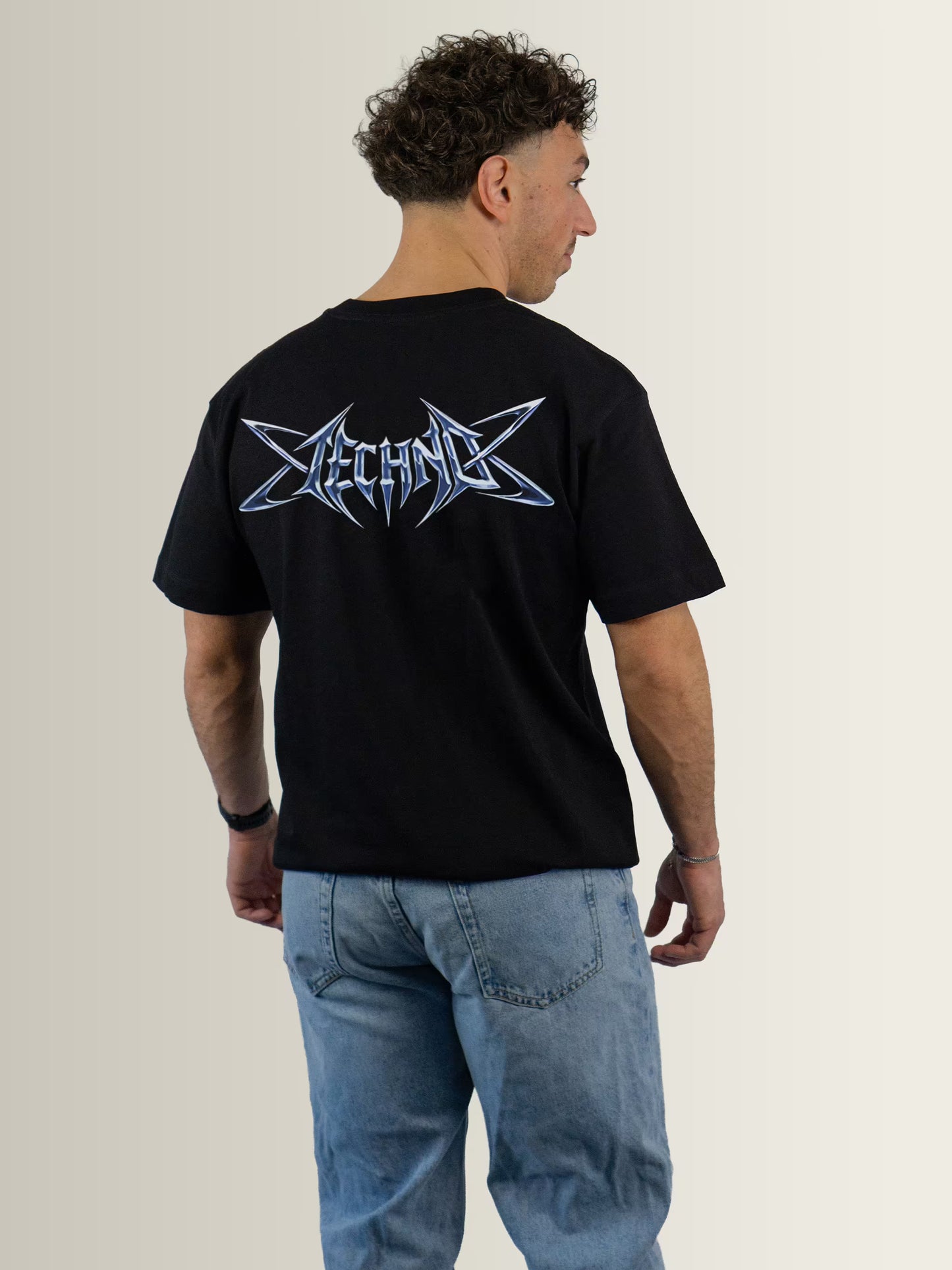 Techno Chrome - Relaxed T-Shirt Black - Men