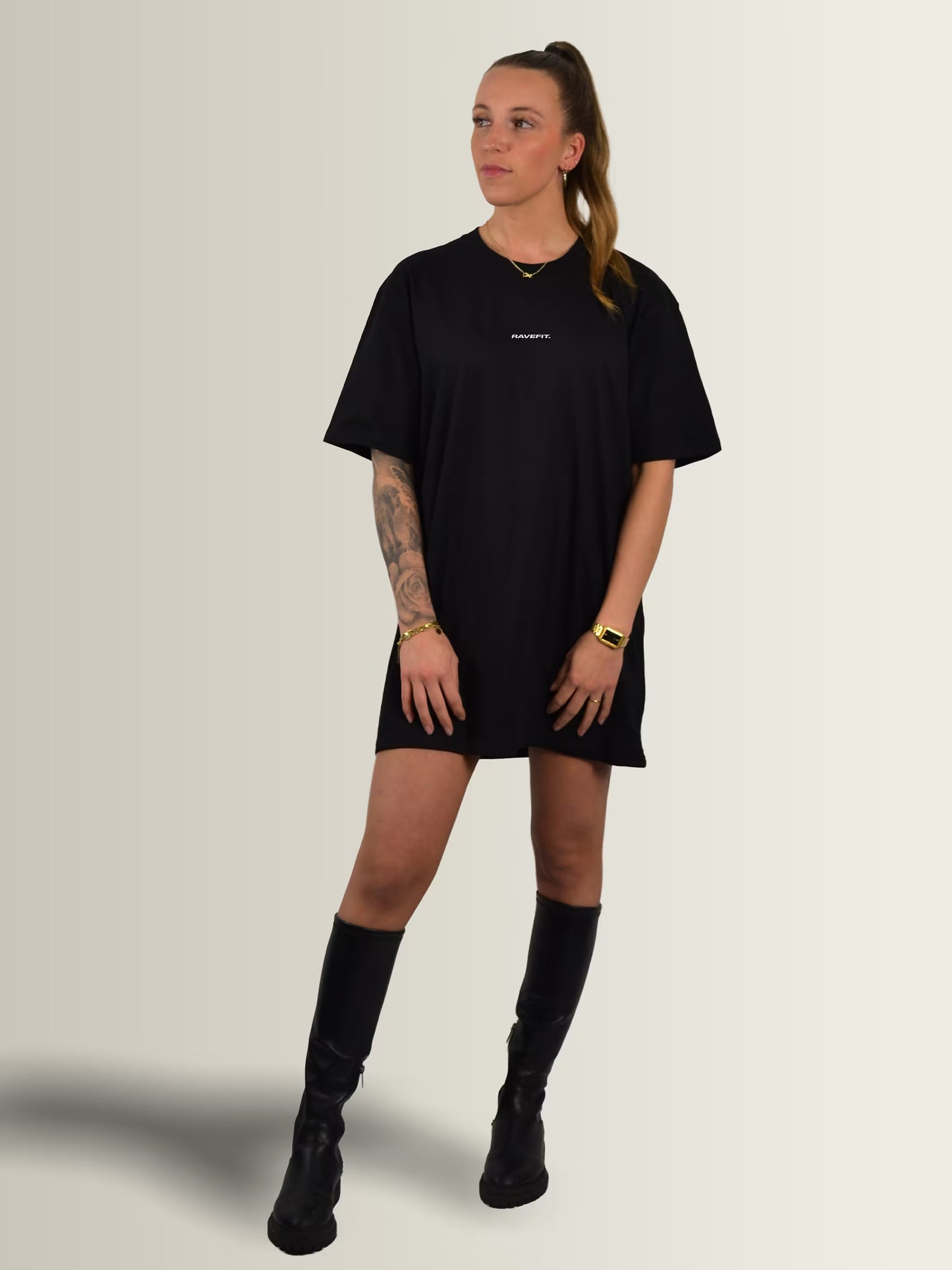 KLAPLONGEN - T-Shirt Dress Black