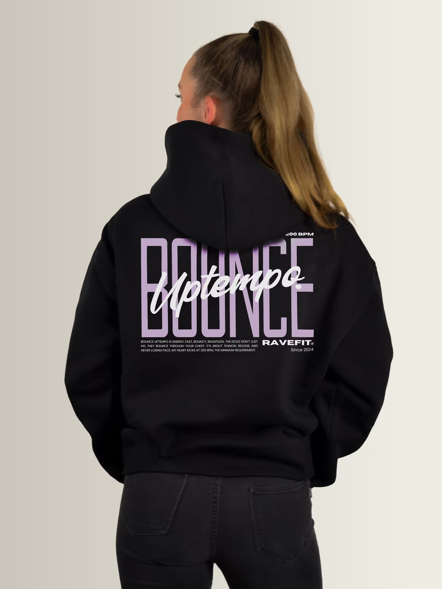 BOUNCE - Graphic Hoodie Black - Women