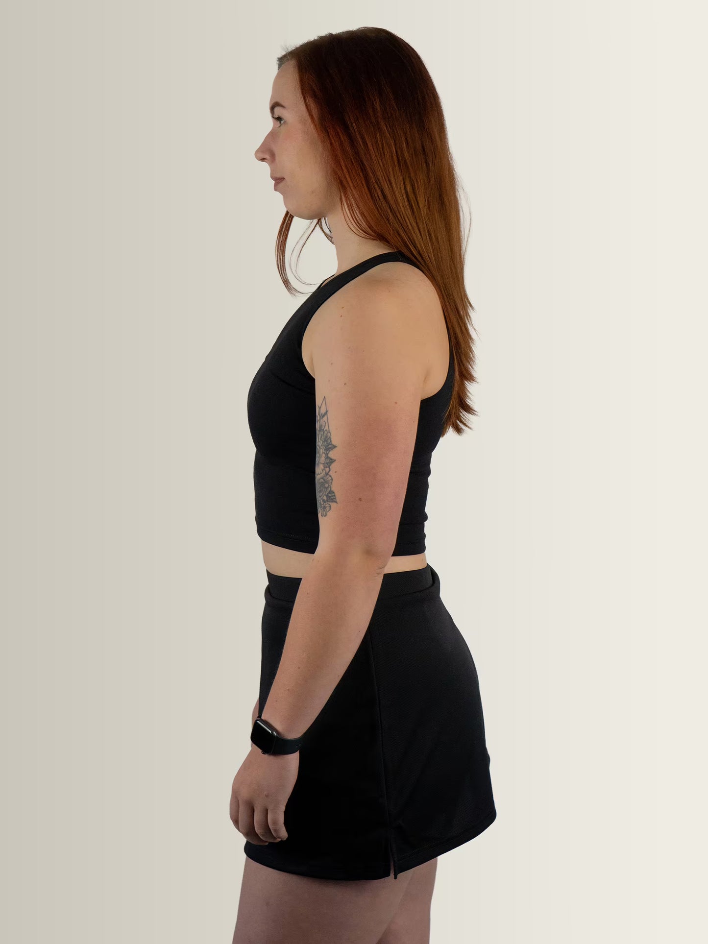 TECHNOMORPHO - Sleeveless Crop Top Black