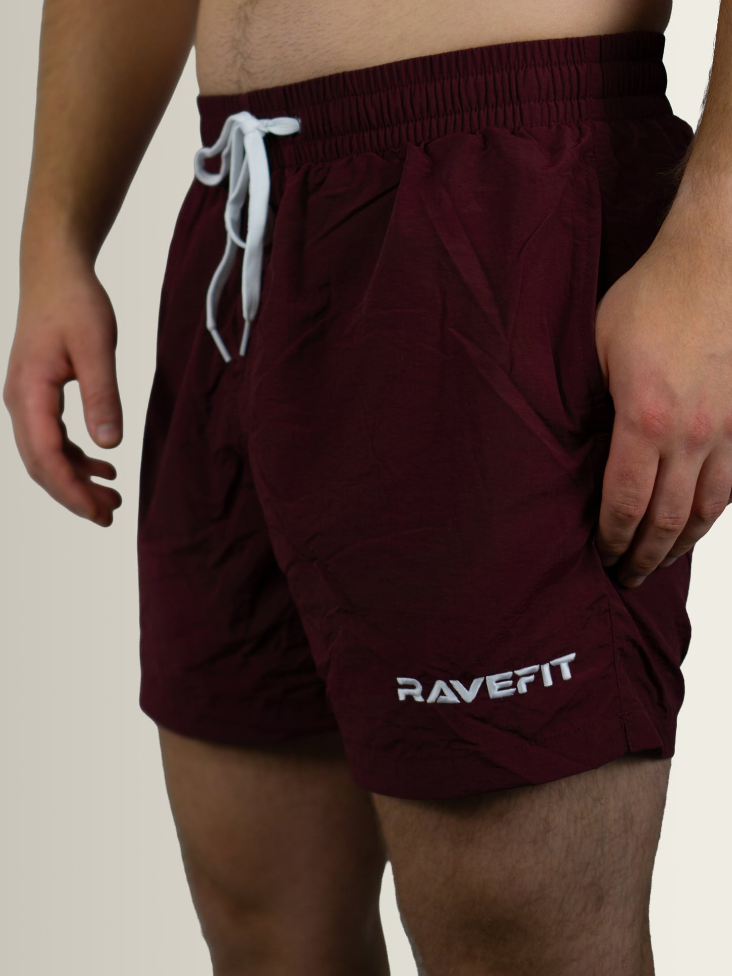 RaveFit® - Swim Shorts Cherry Red
