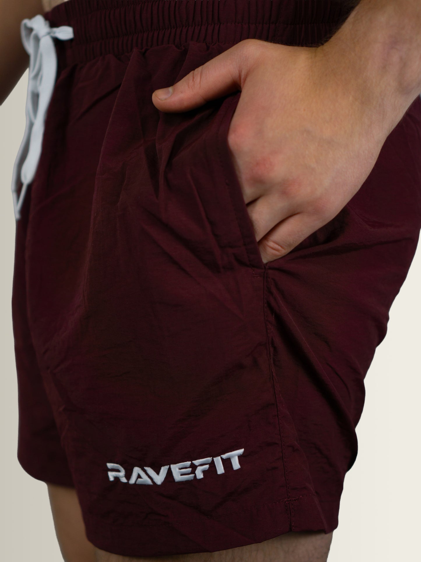 RaveFit® - Swim Shorts Cherry Red
