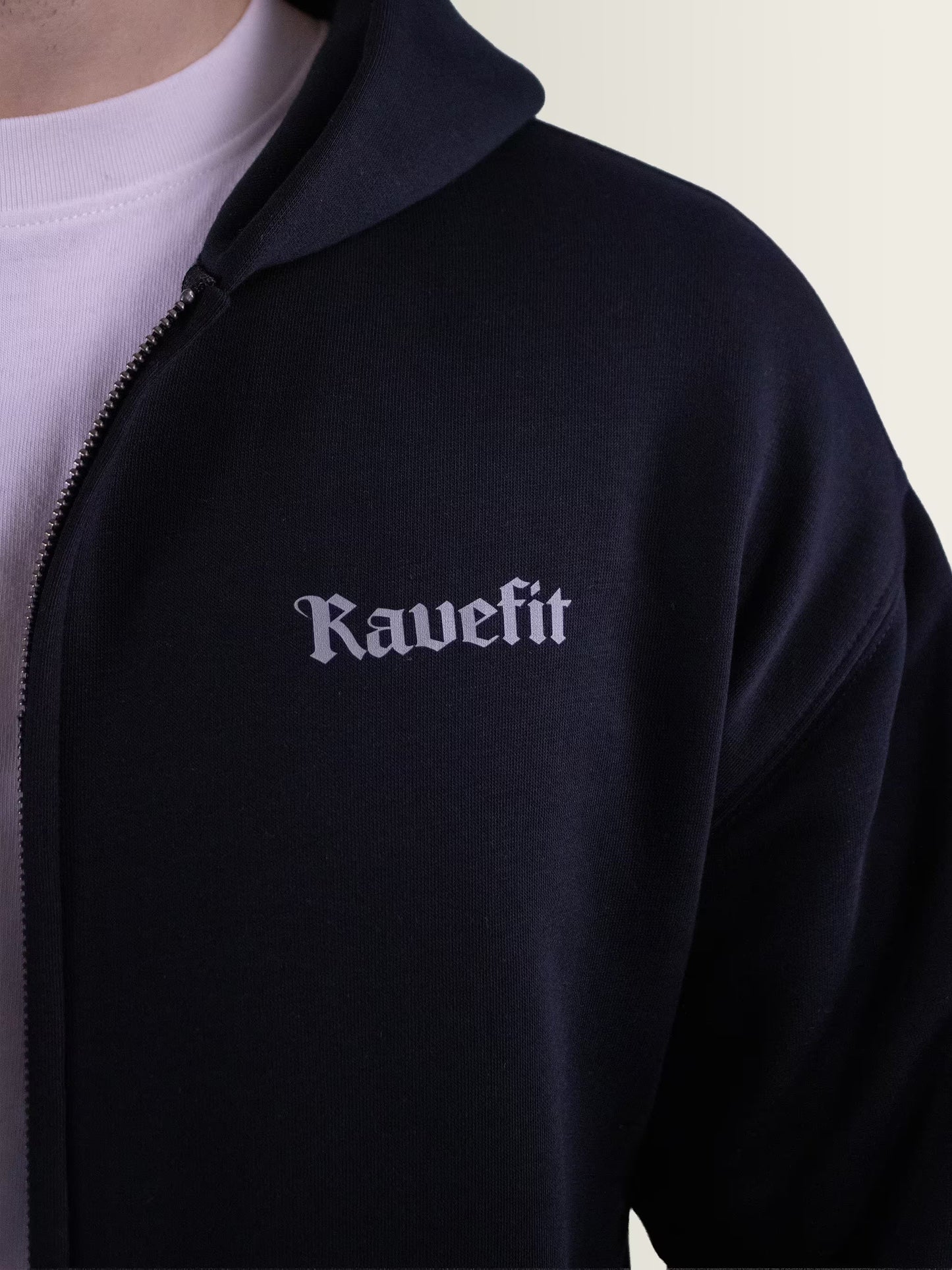 RaveFit® - Zip Up Hoodie Black